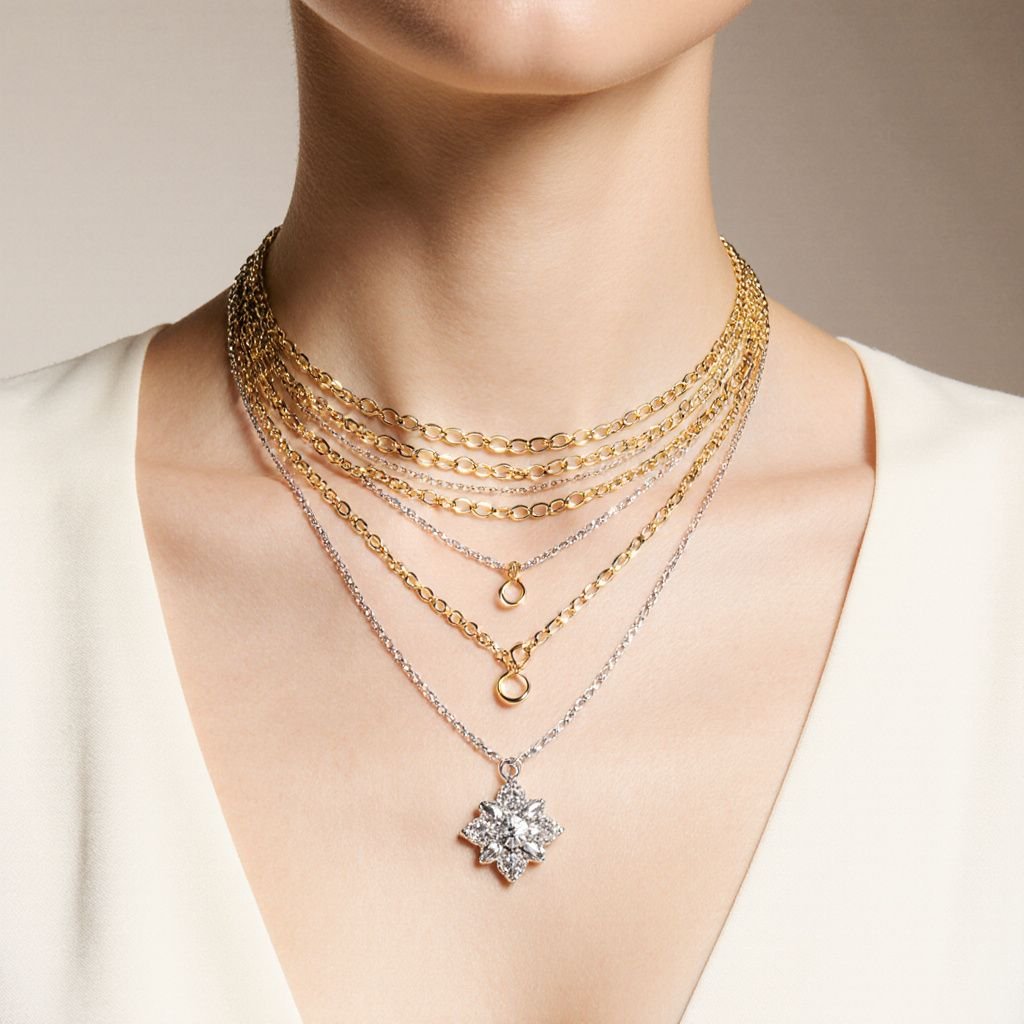 Layered Gold Necklace Set